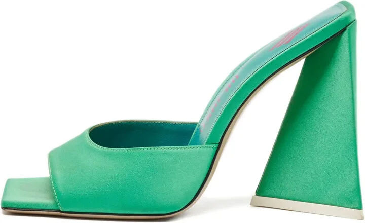 Pre-owned 95mm square-toe sandals