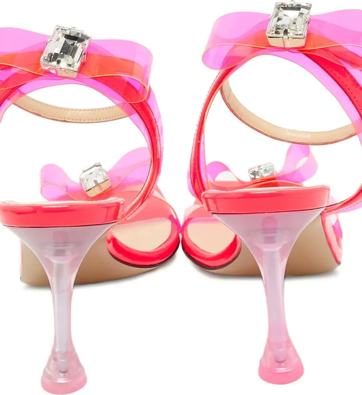 Pre-Owned 95mm Transparent-Strap Square-Toe Sandals - Image 3