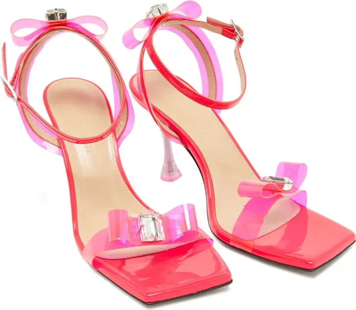 Pre-Owned 95mm Transparent-Strap Square-Toe Sandals - Image 5