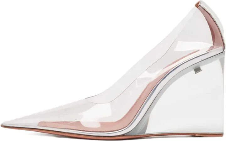 Pre-owned 95mm wedge pumps