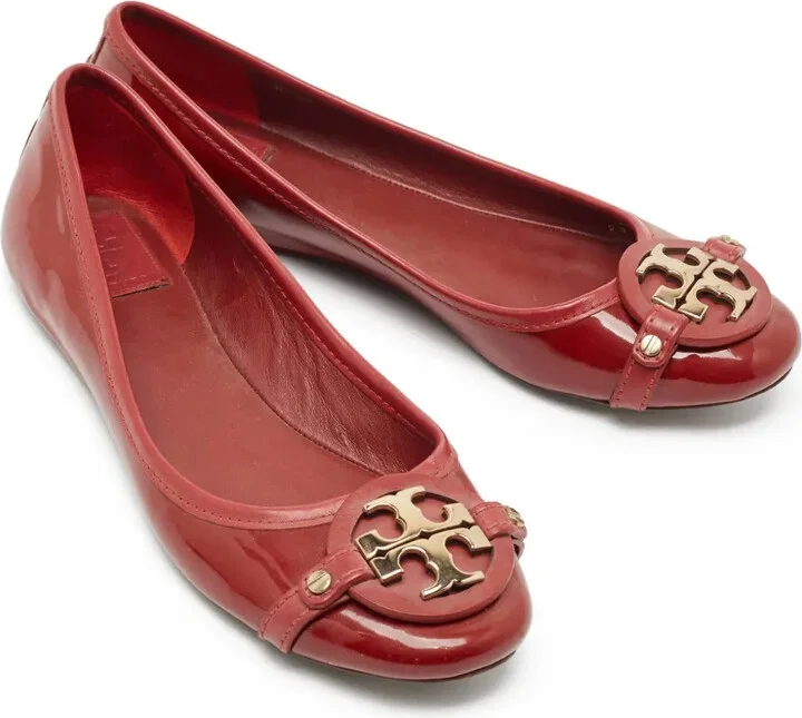 pre-owned Aaden patent-leather ballet flats - Image 2