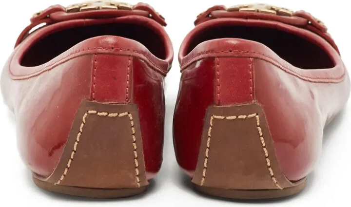 pre-owned Aaden patent-leather ballet flats - Image 4