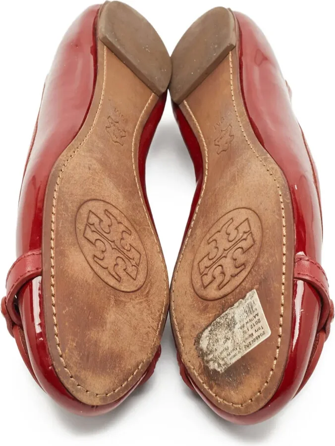 pre-owned Aaden patent-leather ballet flats - Image 5