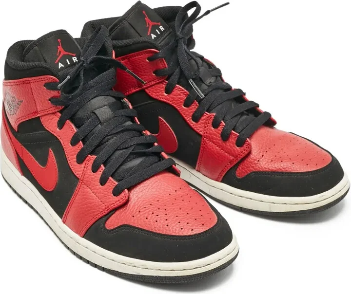 pre-owned Air Jordan 1 leather basketball sneakers - Image 2