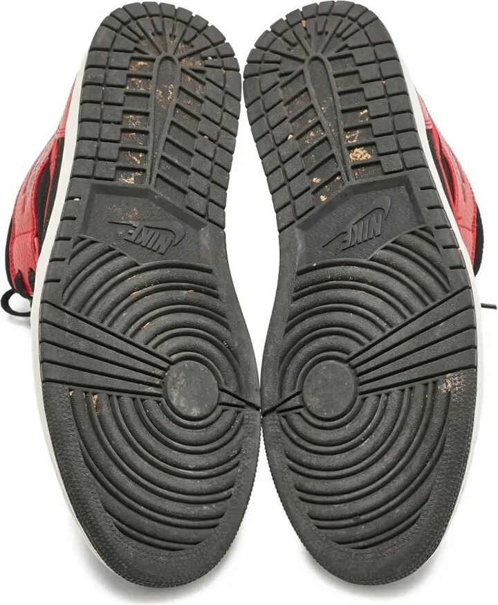 pre-owned Air Jordan 1 leather basketball sneakers - Image 4