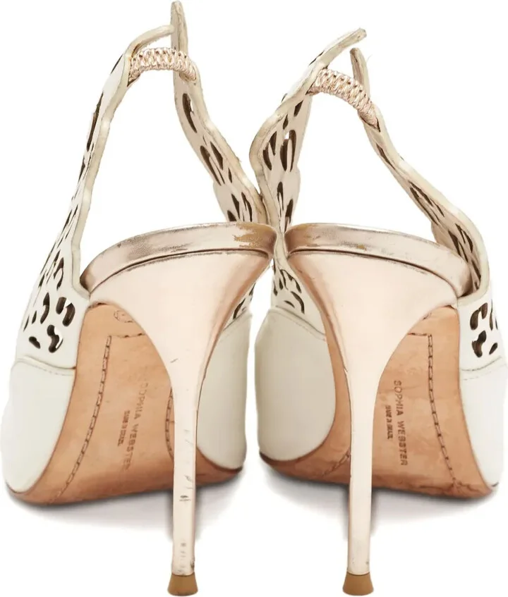 pre-owned Angelo leather wing-cutout pumps - Image 3