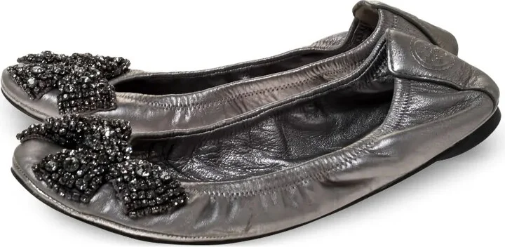 Pre-Owned Beaded-Bow Ballet Flats - Image 3