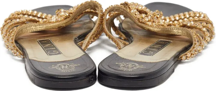 Pre-owned beaded strappy sandals - Image 3