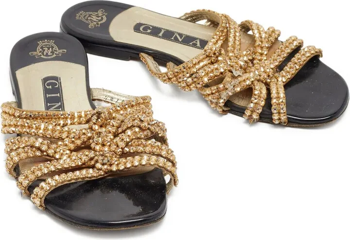 Pre-owned beaded strappy sandals - Image 4