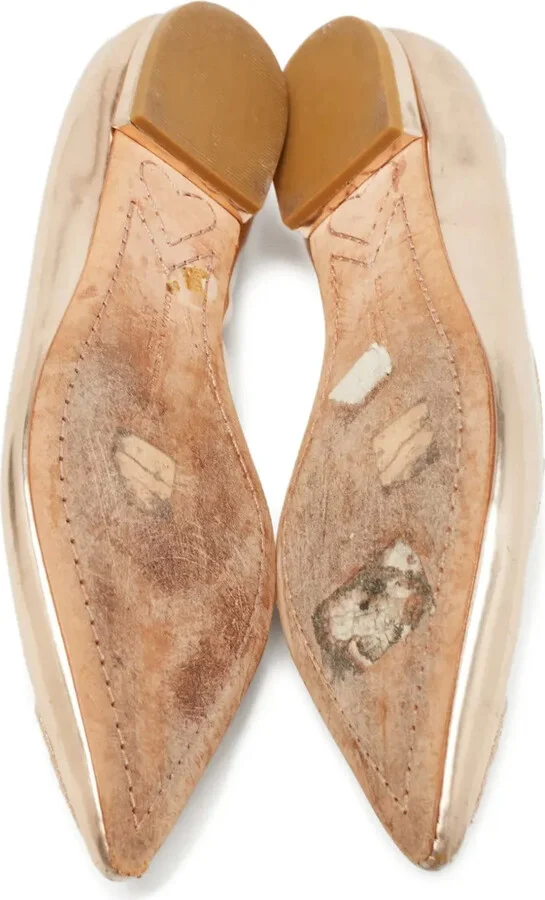 pre-owned Bibi metallic-effect embellished ballet flats - Image 5