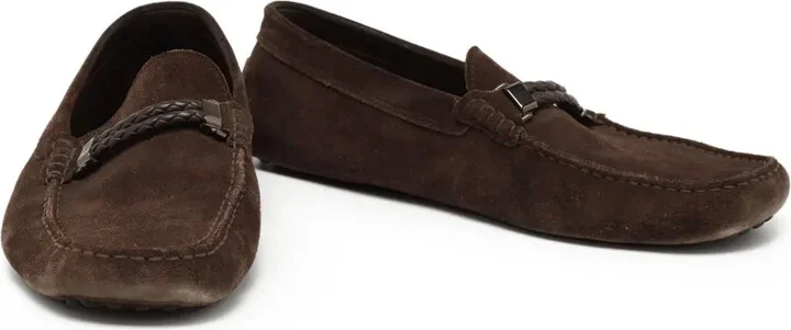 Pre-Owned Braided-Strap Moccasin Loafers - Image 3