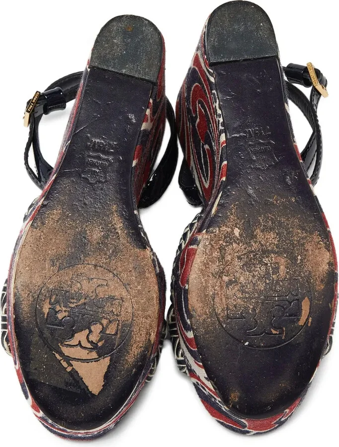Pre-Owned Braided-Strap Wedge Sandals - Image 4