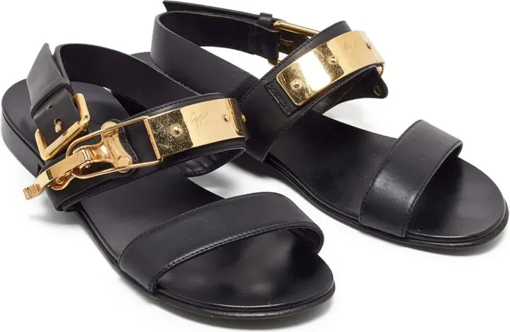 Pre-owned buckle-detail flat sandals - Image 2
