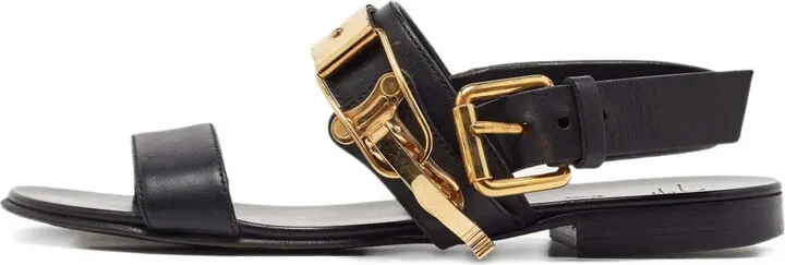 Pre-owned buckle-detail flat sandals