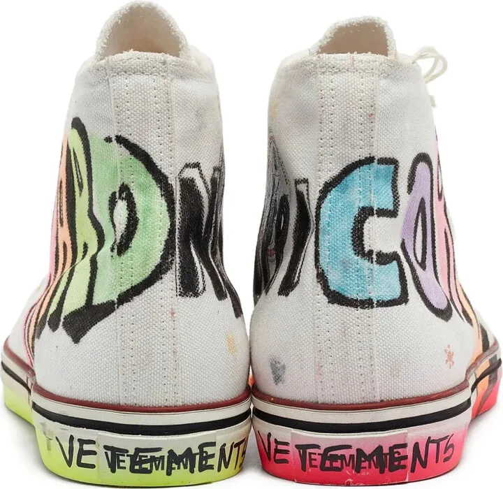 Pre-Owned canvas printed sneakers - Image 3