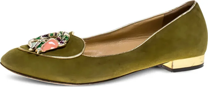pre-owned Capricorn Smoking embellished ballet flats - Image 4