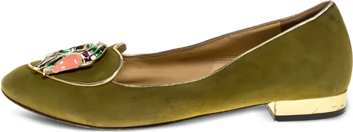 pre-owned Capricorn Smoking embellished ballet flats