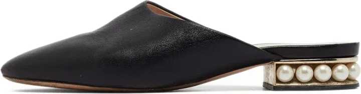 pre-owned Casati pearl-embellished slip-on mules