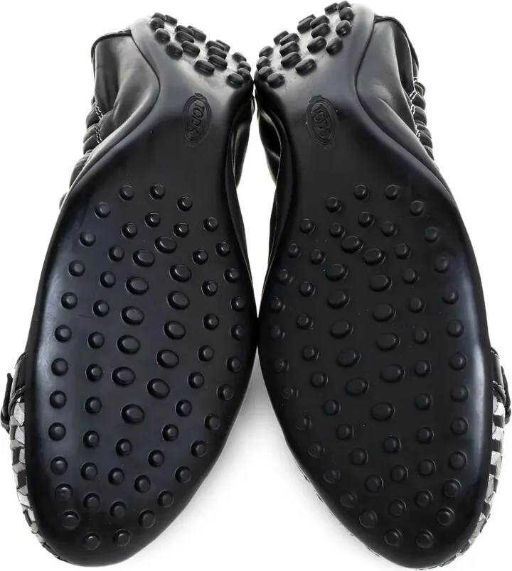 Pre-Owned Checked-Panel Ballet Flats - Image 3