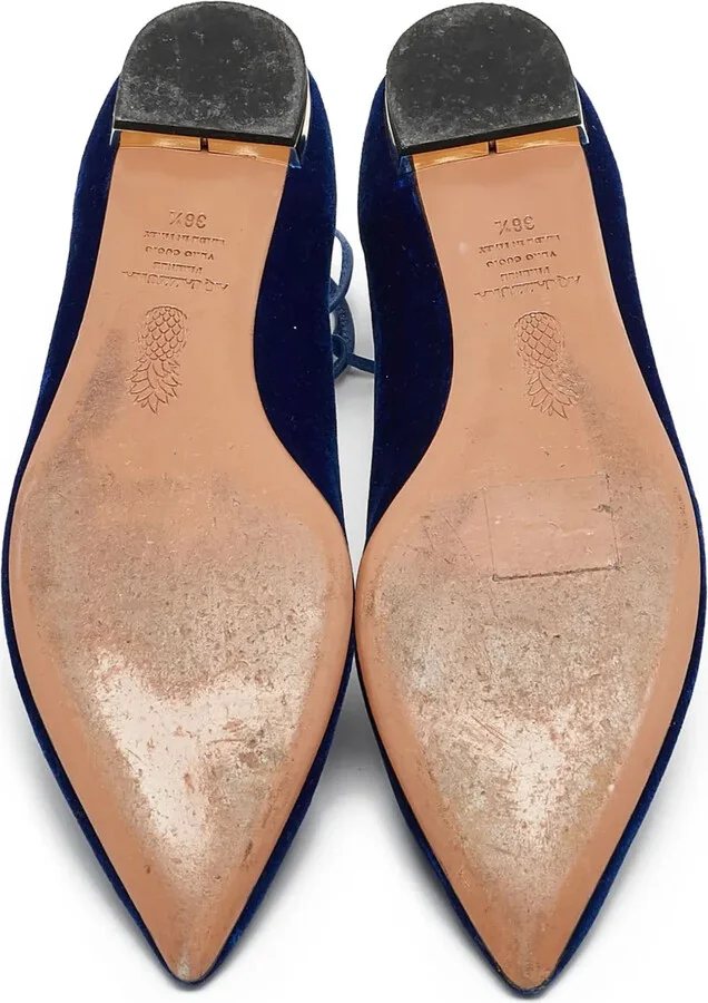 pre-owned Christy strappy pointed-toe ballet flats - Image 4