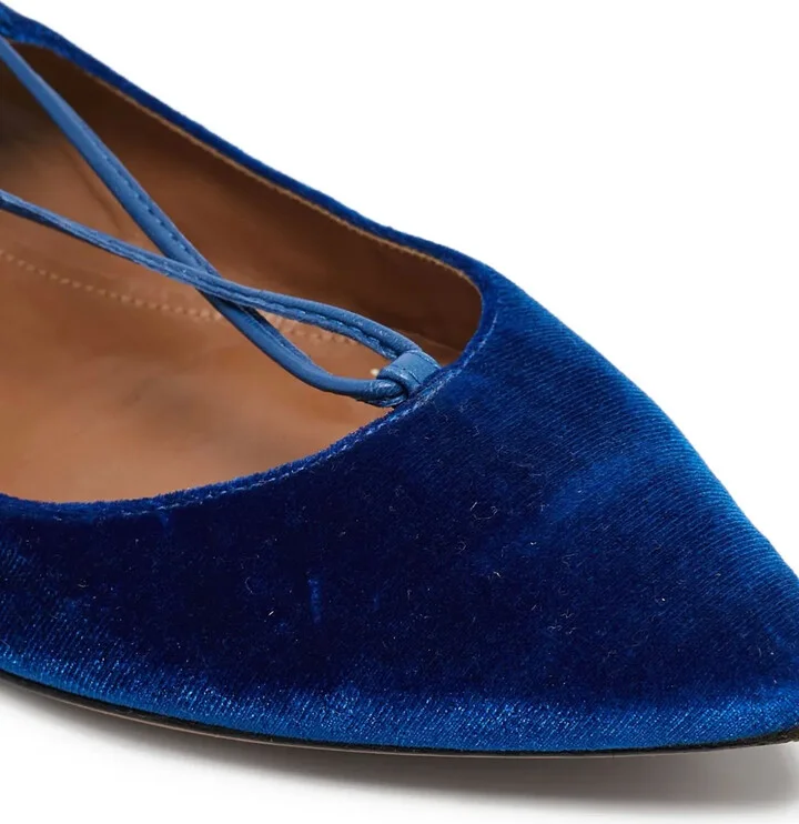 pre-owned Christy strappy pointed-toe ballet flats - Image 5