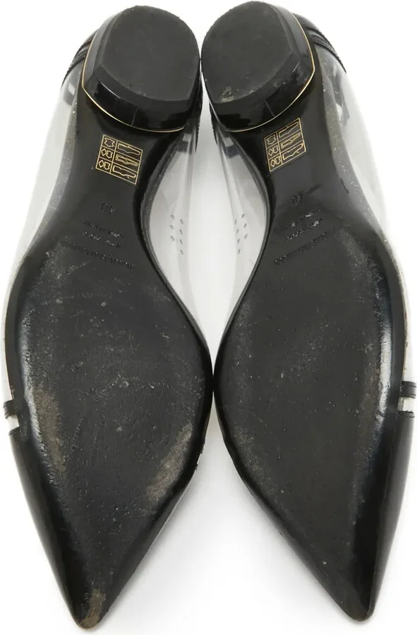 Pre-Owned Clear Panel Pointed Pumps - Image 4