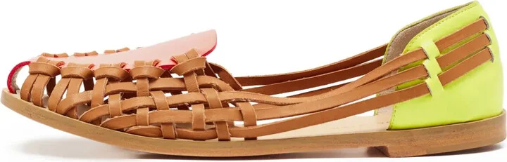Pre-Owned Colour-Block Loafers
