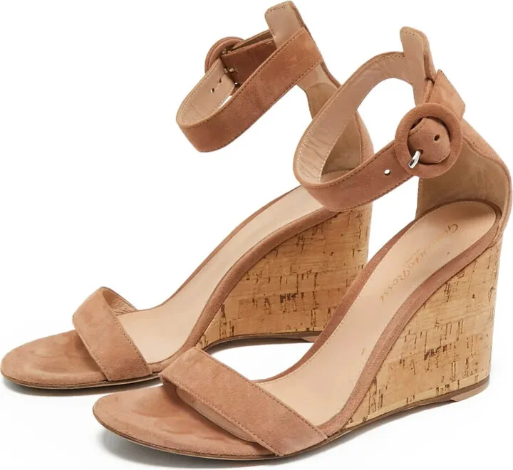 Pre-owned cork wedge sandals - Image 2