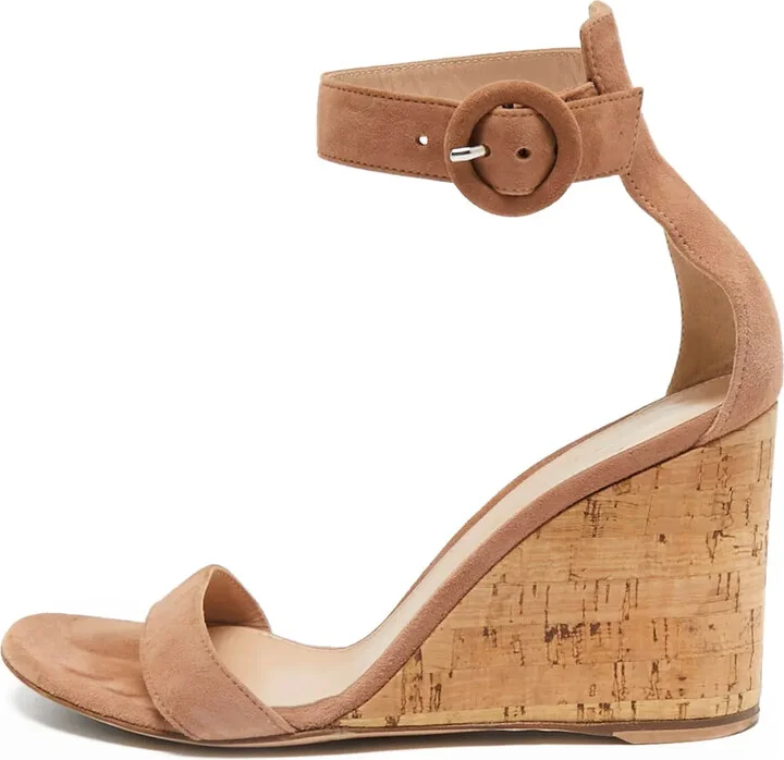 Pre-owned cork wedge sandals