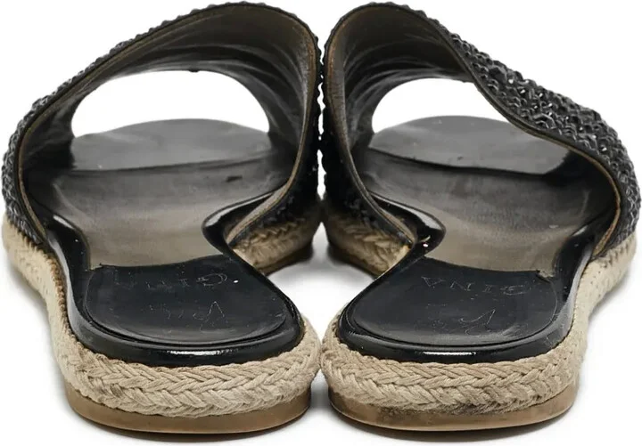 Pre-Owned Crystal-Embellished Flat Sandals - Image 4