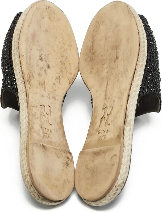 Pre-Owned Crystal-Embellished Flat Sandals - Image 5