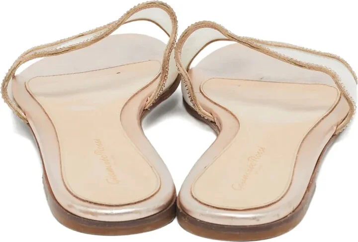 Pre-Owned Crystal-Embellished Flat Sandals - Image 3