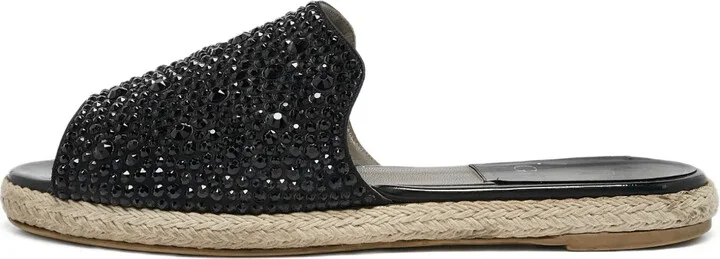 Pre-Owned Crystal-Embellished Flat Sandals