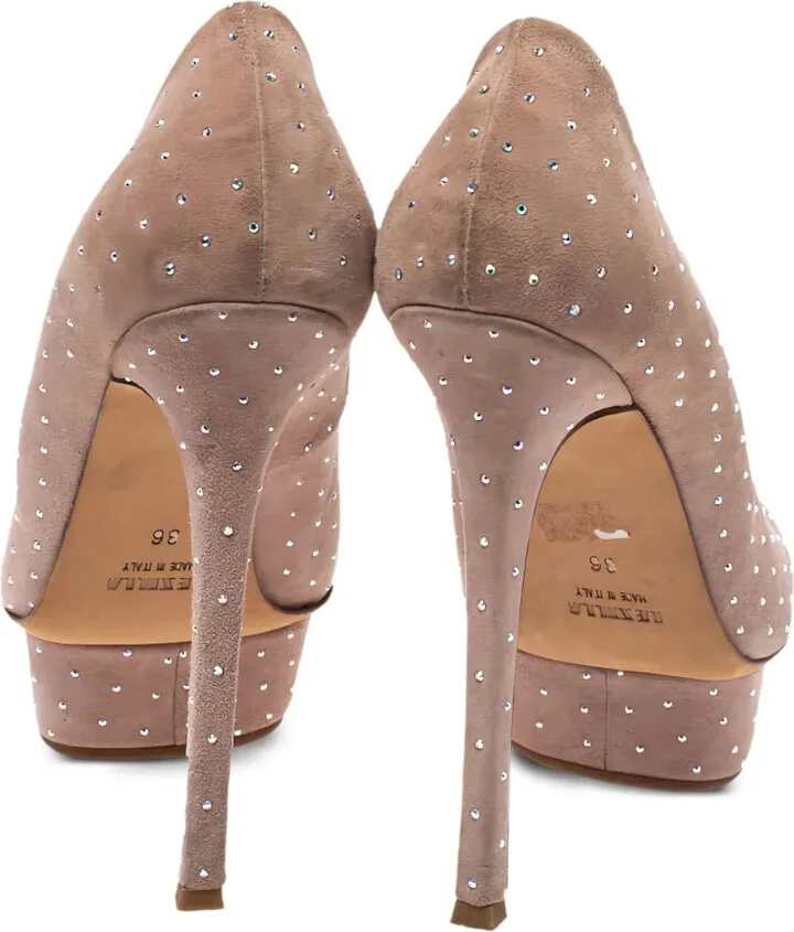 Pre-Owned Crystal-Embellished Platform Pumps - Image 4