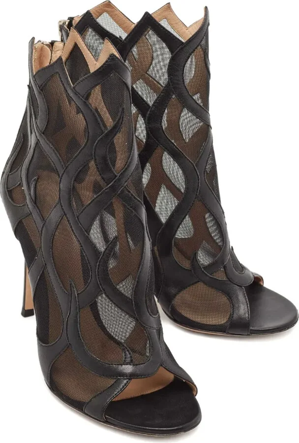 Pre-owned cut-out mesh boots - Image 3