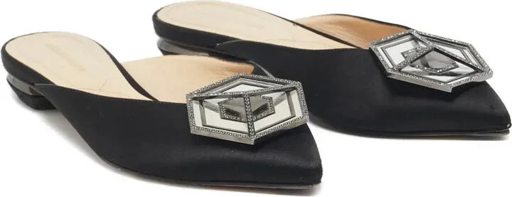 pre-owned Eden geometric-embellishment mules - Image 3