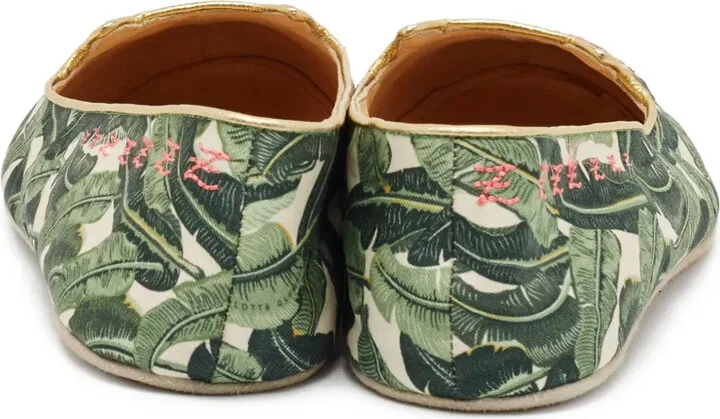 Pre-Owned Embroidered Botanical Loafers - Image 4