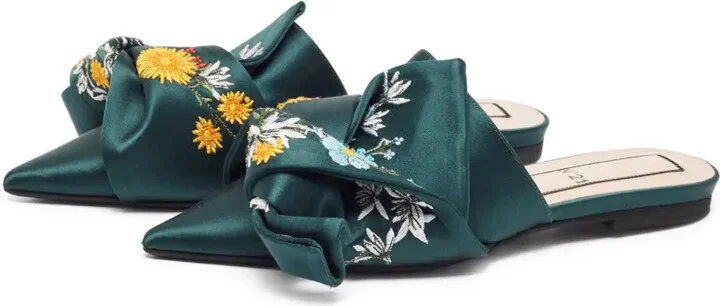 Pre-Owned Embroidered Mules - Image 2