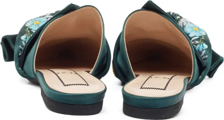 Pre-Owned Embroidered Mules - Image 4