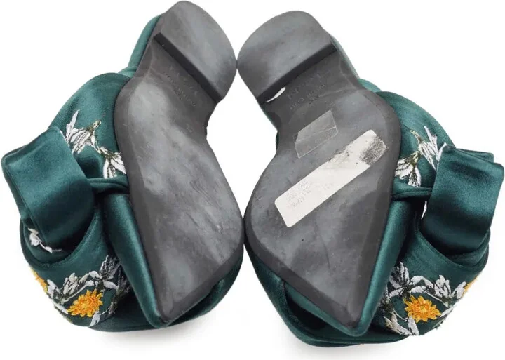 Pre-Owned Embroidered Mules - Image 5