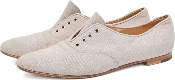 Pre-Owned Eyelet-Detail Shoes - Image 2