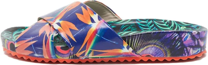 Pre-Owned Floral-Print Sandals