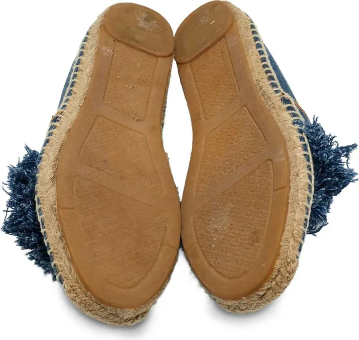 Pre-Owned Fringed Canvas Espadrilles - Image 5