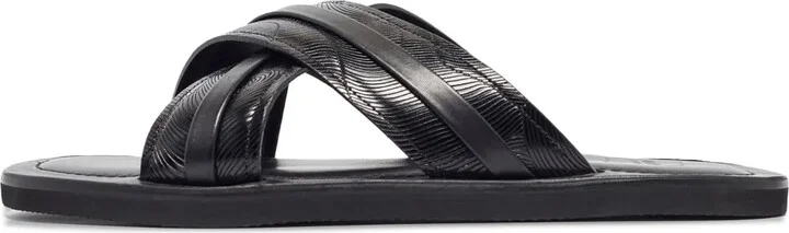 pre-owned Gabriel cross-strap leather sandals