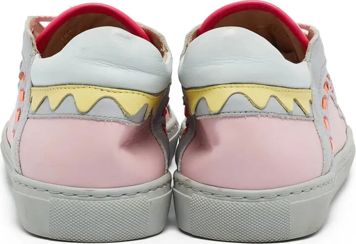 Pre-owned glitter-embellished colour-block sneakers - Image 3