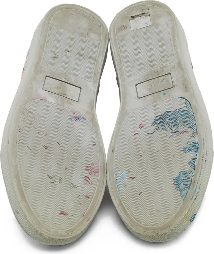 Pre-owned glitter-embellished colour-block sneakers - Image 4