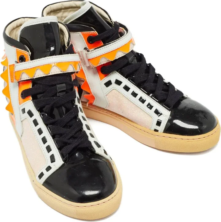 Pre-Owned Glitter High-Top Sneakers - Image 2