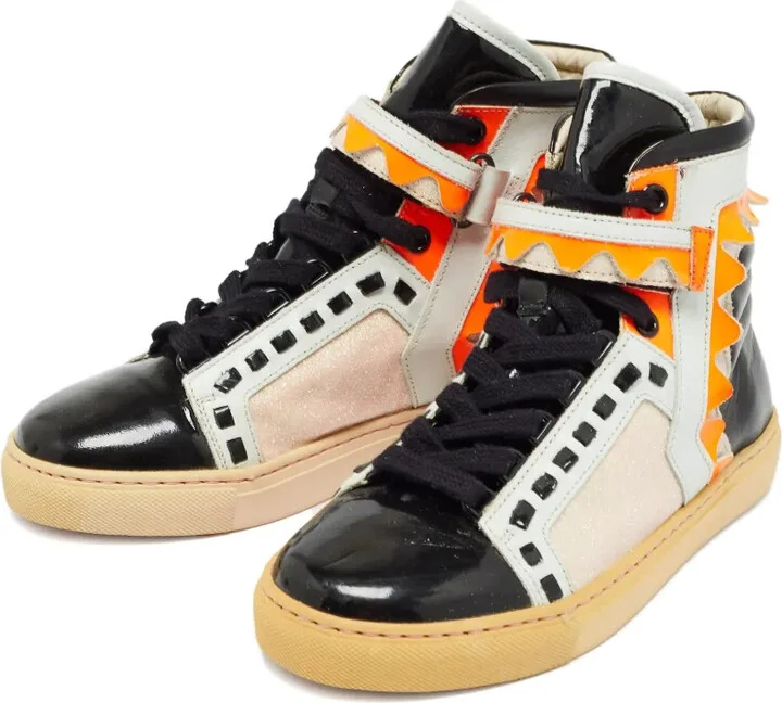 Pre-Owned Glitter High-Top Sneakers - Image 5