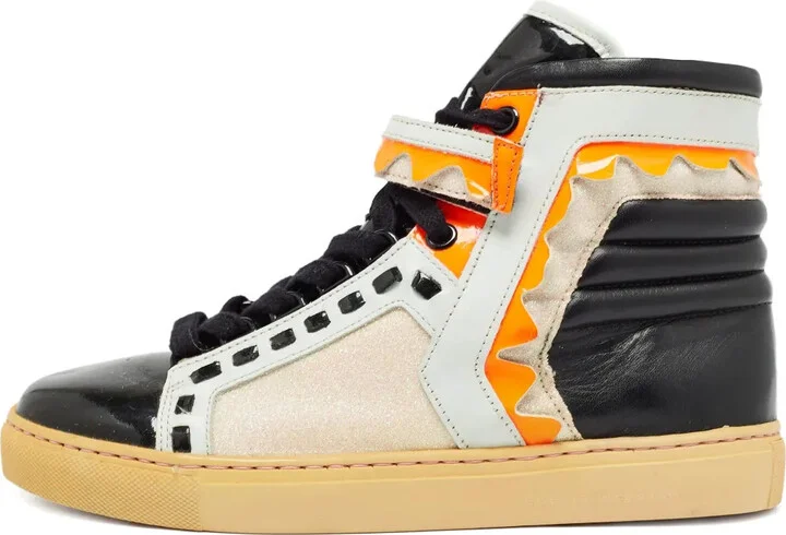 Pre-Owned Glitter High-Top Sneakers