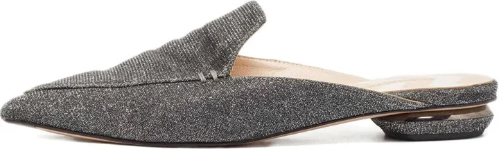 Pre-Owned Glitter Pointed-Toe Mules